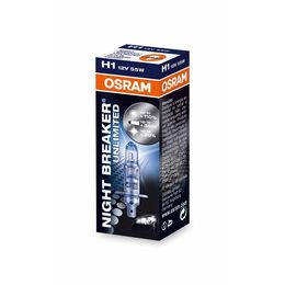 H1 лампа 12V-55W (P14,5s) Osram Night Breaker Unlimited (+110% света) 64150NBU H1 лампа 12V-55W (P14,5s) Osram Night Breaker Unlimited (+110% света) 64150NBU